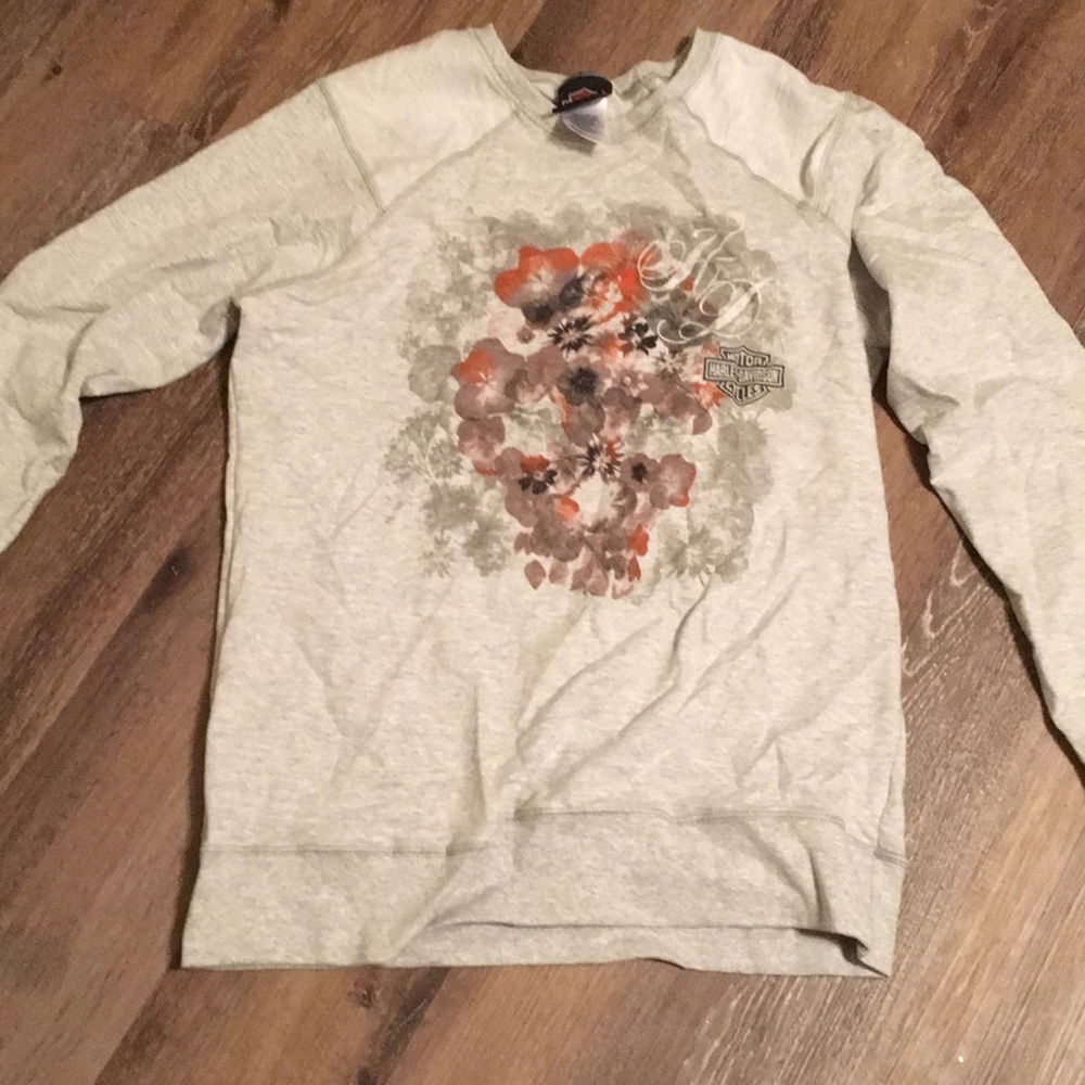 Gray Harley Davidson pullover hoodie